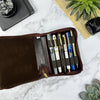 Leather Zippered 12-Pen Case