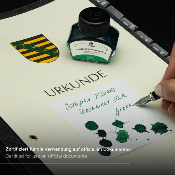 Green Certified Document Fountain Pen Ink