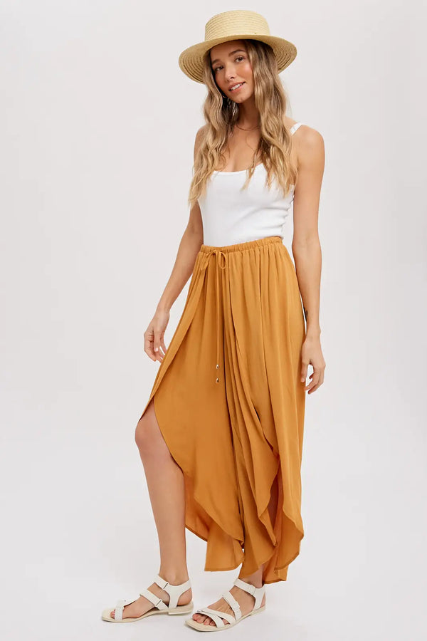 High-Slit Wrap Culottes {clearance}