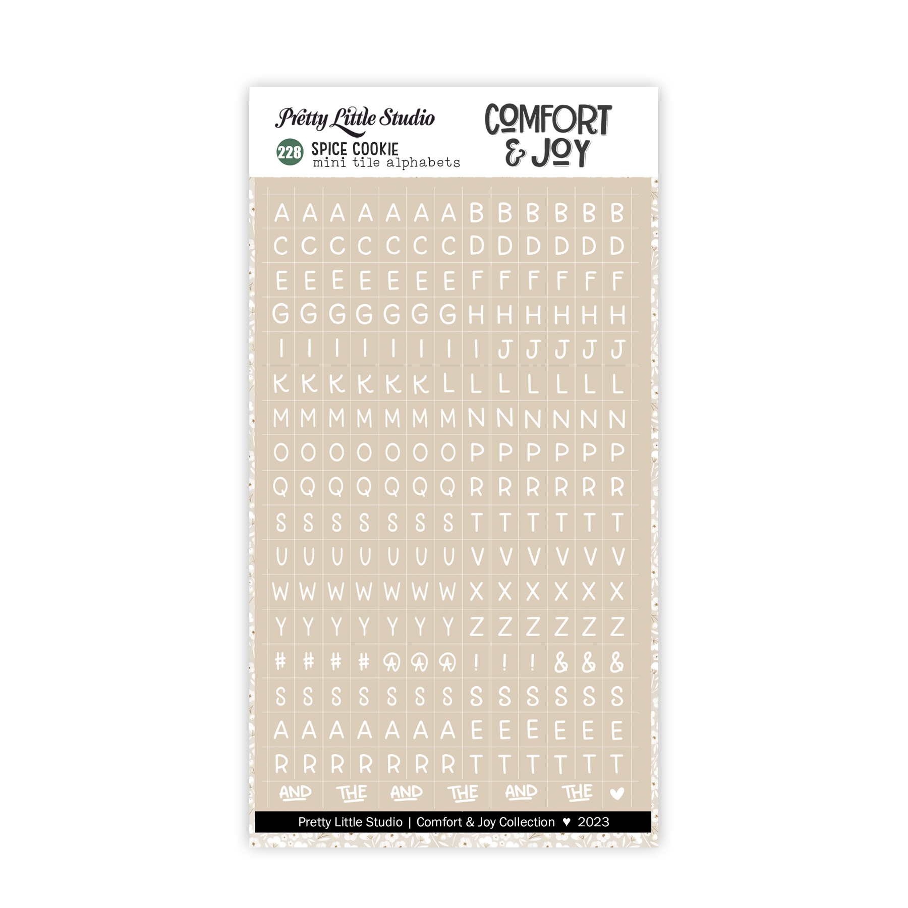 Spice Cookie ABC Tiny Tile Stickers | Comfort & Joy {clearance}