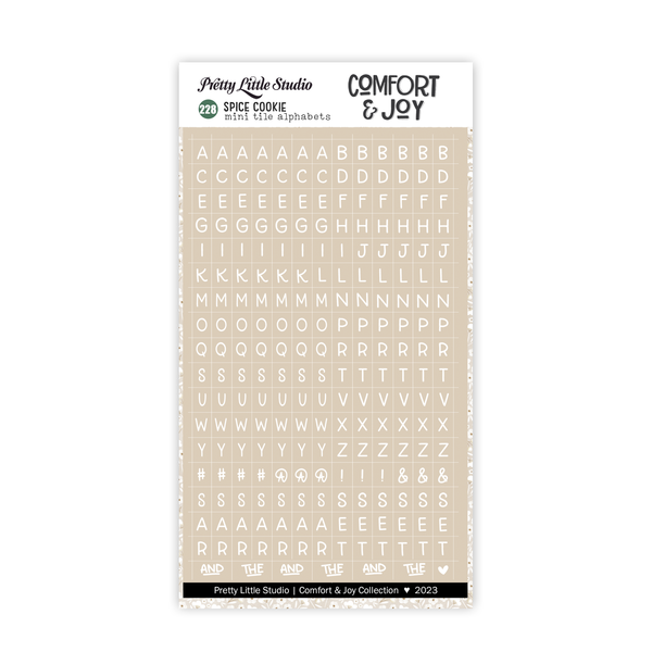 Spice Cookie ABC Tiny Tile Stickers | Comfort & Joy {clearance}