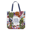 Floral Nonsense Alice in Wonderland Canvas Tote