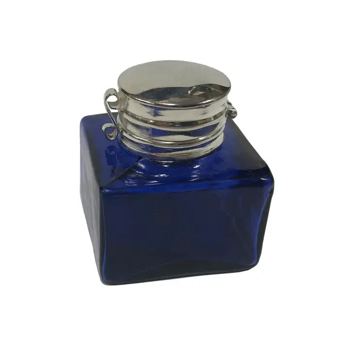 Encrier en verre carré {plusieurs couleurs}
