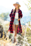 Flannel Plaid Longline Duster/Shacket