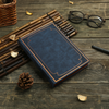 Navy Vintage Style Diary Vegan Leather (Navy)