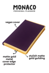Purple Suede A6 Monaco Undated Personal Planner