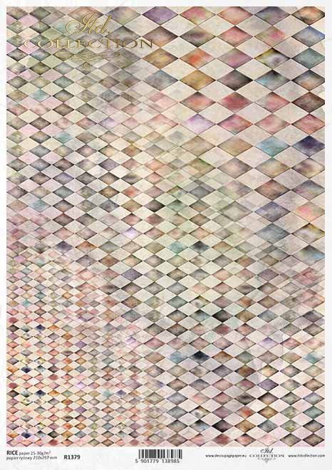 Harlequin Checks A4 Rice Paper