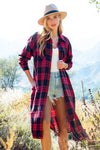 Flannel Plaid Longline Duster/Shacket