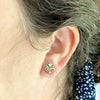 Dark Green and Wine Vintage Book Cover Post Earrings