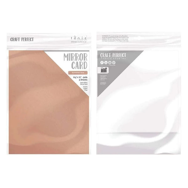 Burnished Rose Satin Effect 8.5x11 Cardstock 5pk