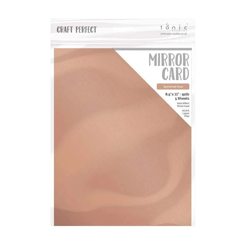 Burnished Rose Satin Effect 8.5x11 Cardstock 5pk