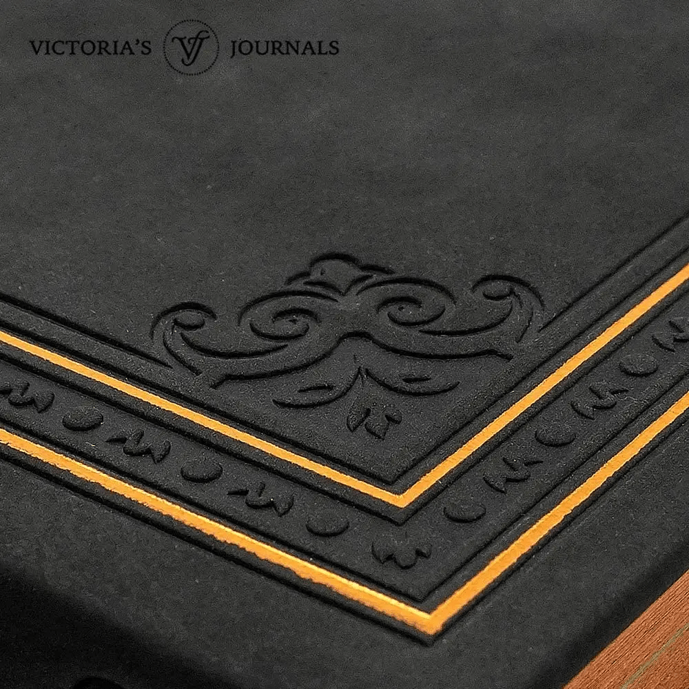 Black Classic Vintage Style Journal