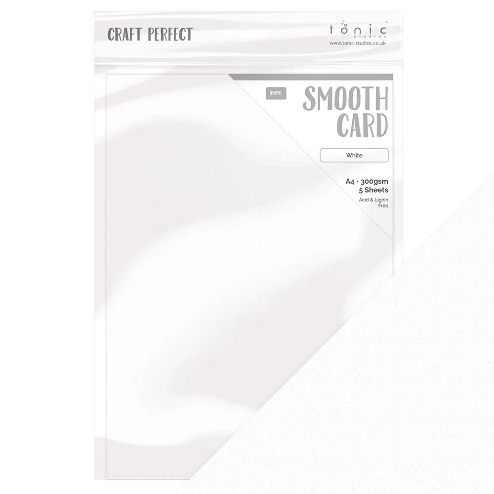 White Smooth A4 Cardstock 5pk
