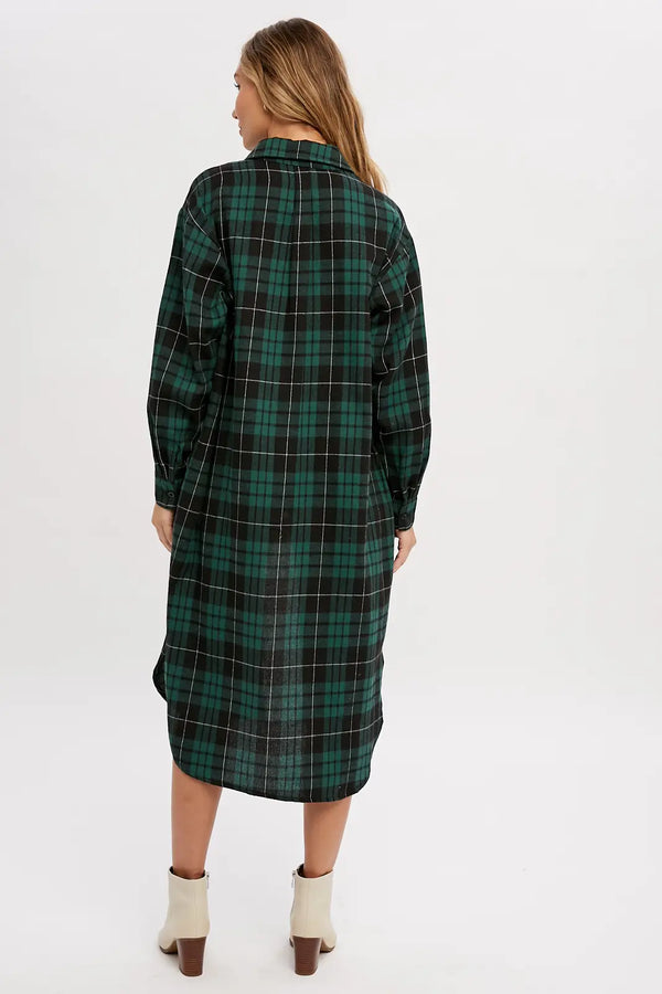 Flannel Plaid Longline Duster/Shacket