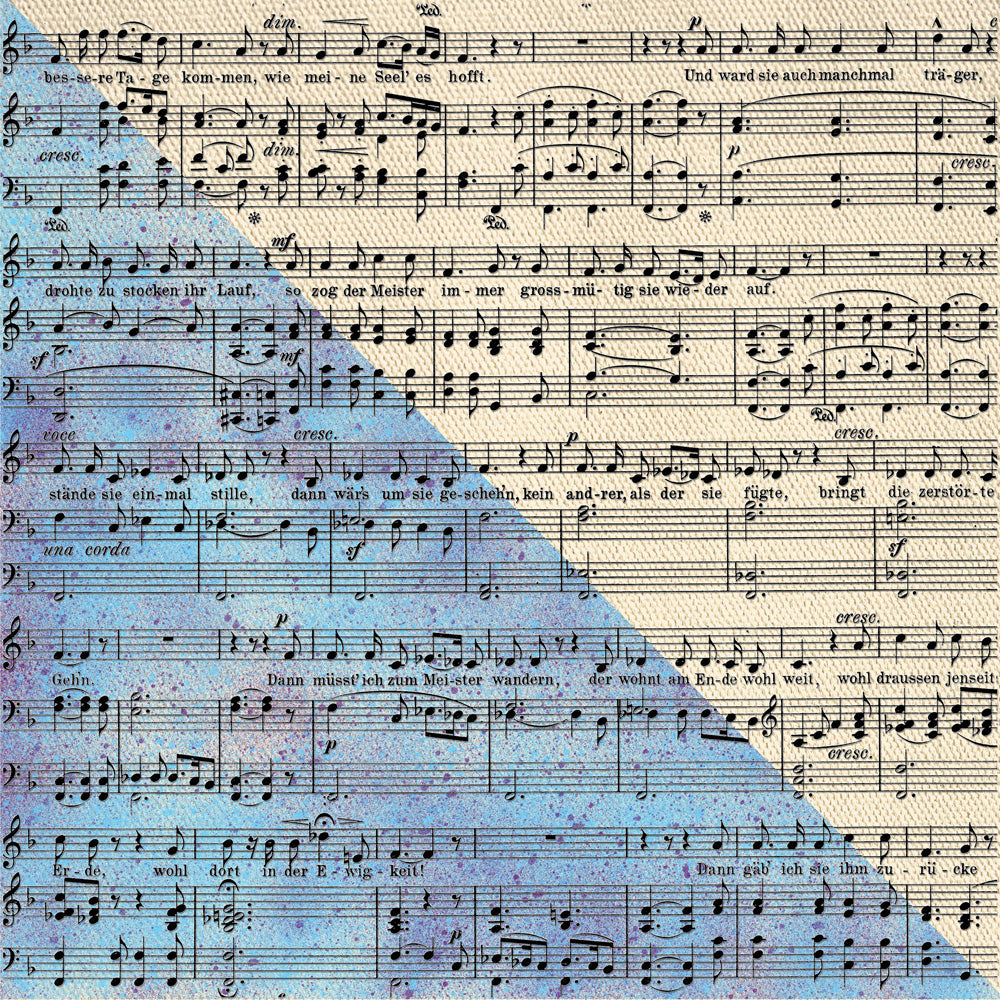 Music Notes Resist Canvas | Finnabair