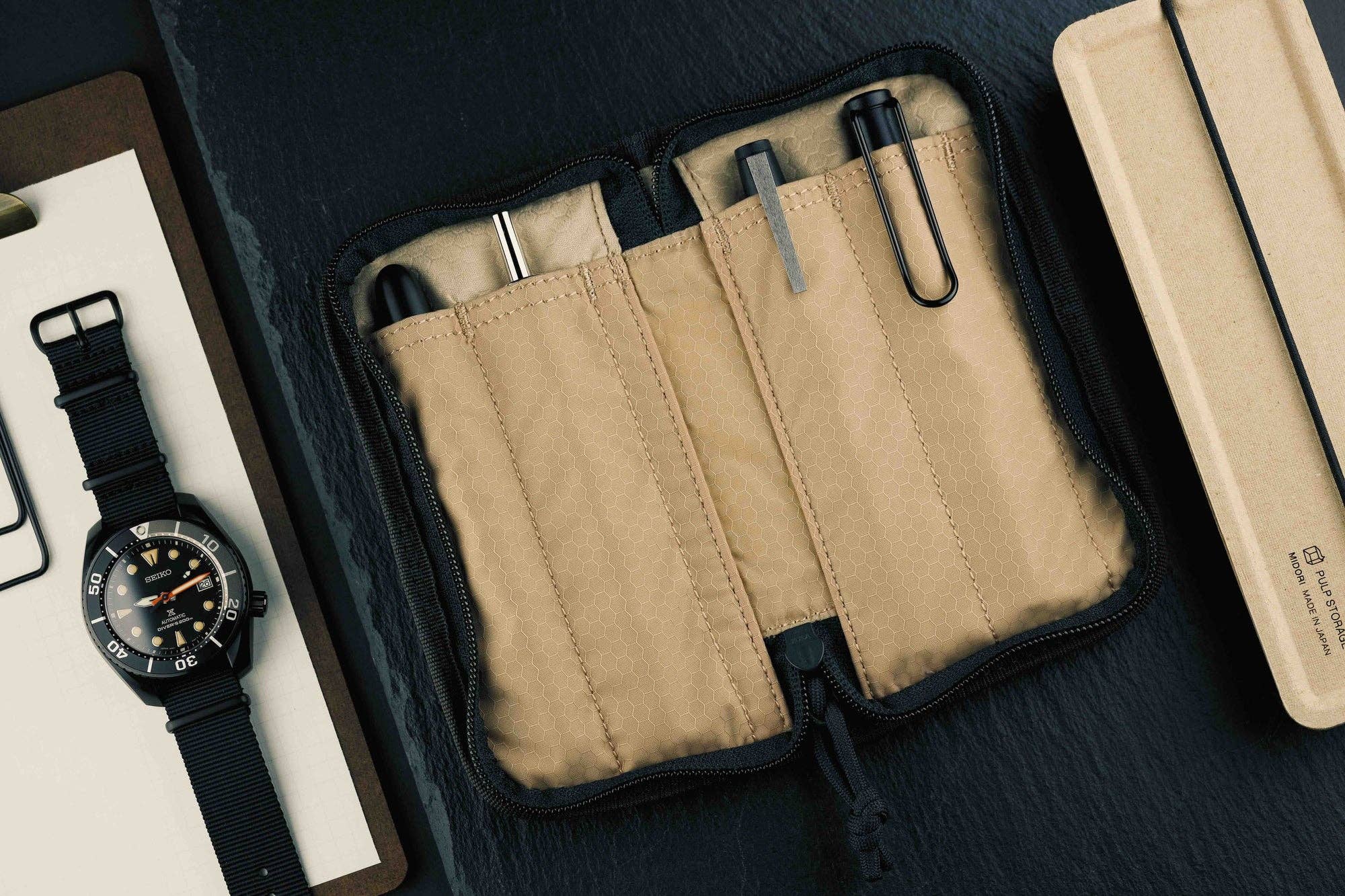 Quattro Zippered Pen Case