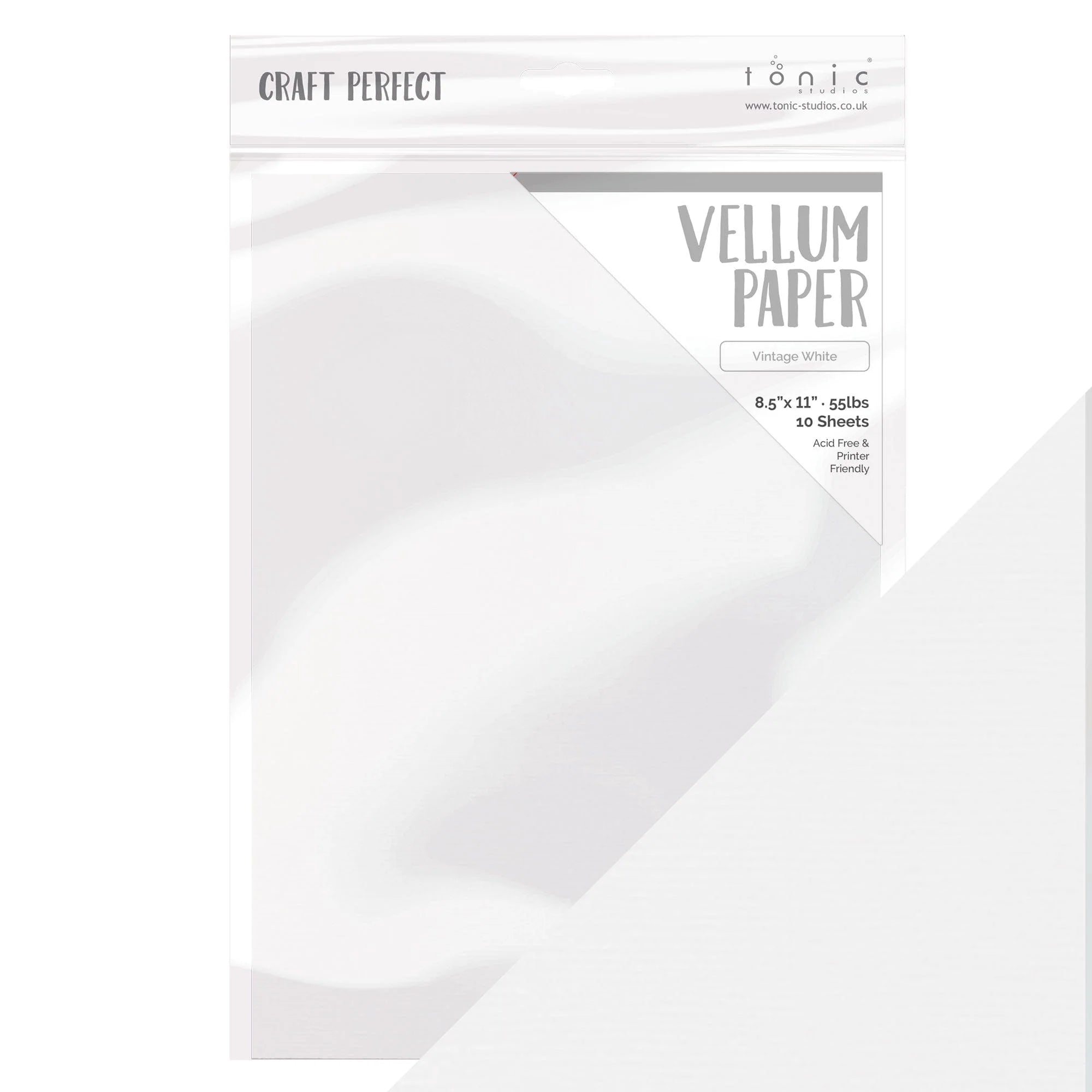 Vintage White Vellum | 8.5x11 {10/pk}