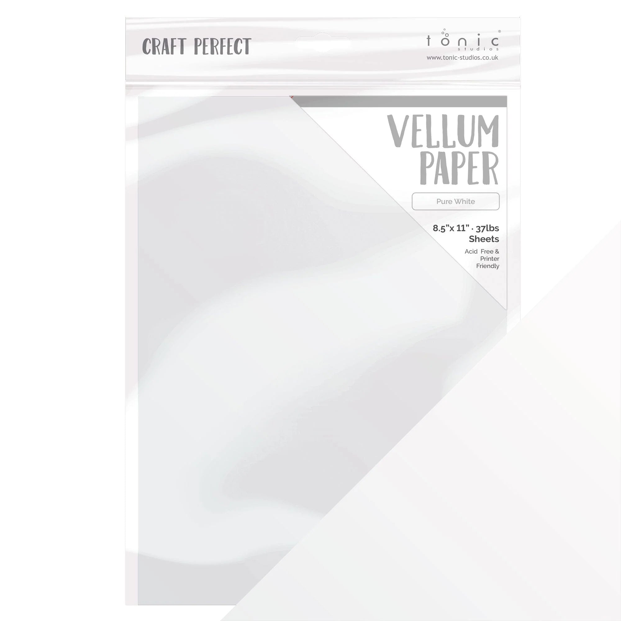 Pure White Vellum | 8.5x11 {10/pk}