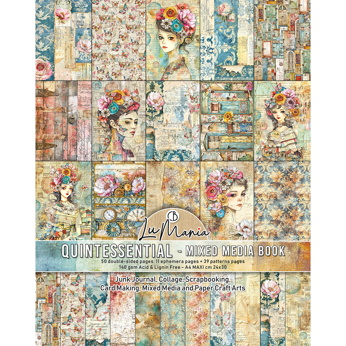 {back soon!} Quintessential A4 Maxi Mixed Media Book