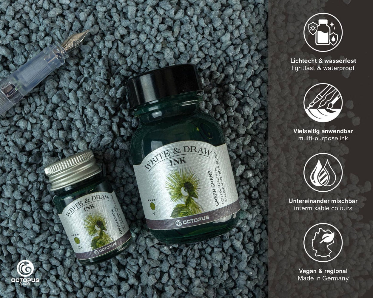 Green Crane Fountain Pen Ink