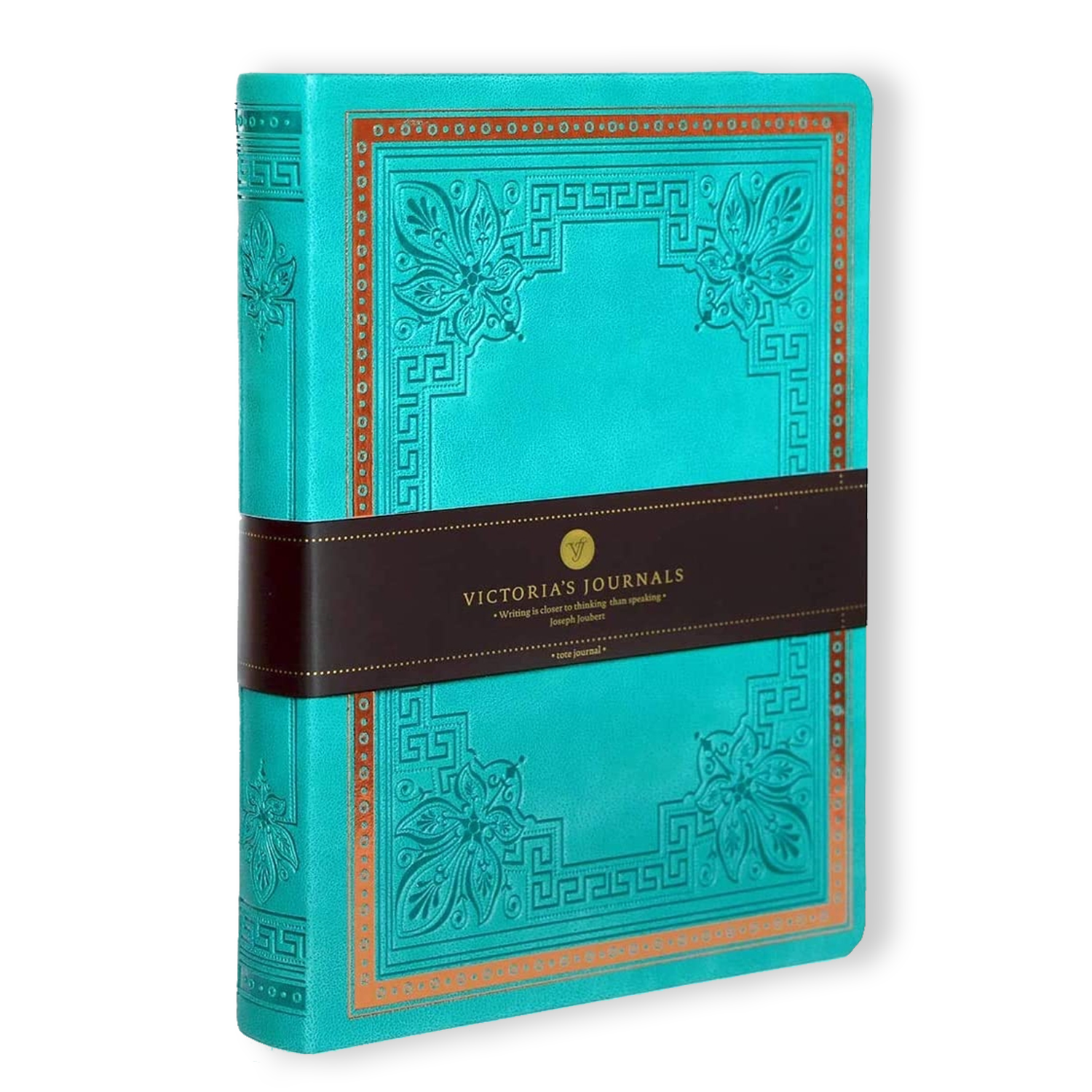 Teal Antiqued Vegan Leather Journal