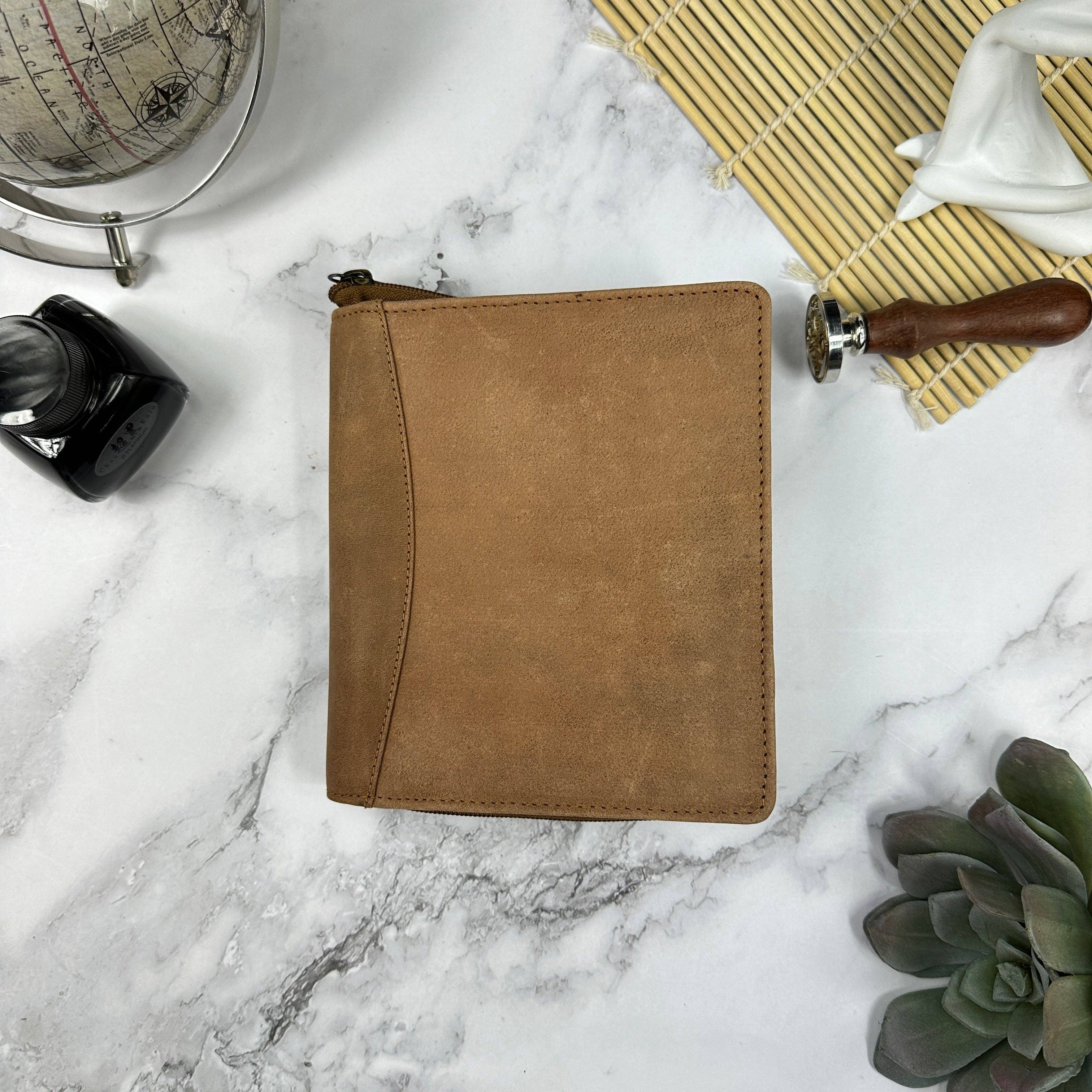 Leather Zippered 12-Pen Case