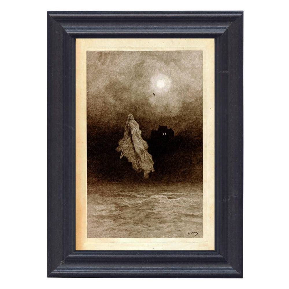The Lost Lenore Framed Illustration, Edgar Allen Poe's