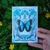 Teal Morpho Butterfly 'Pop-Out' Greeting Card
