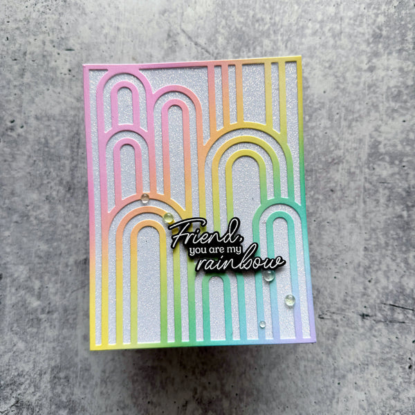 You Are My Rainbow Sentiments Stamp + Die Set