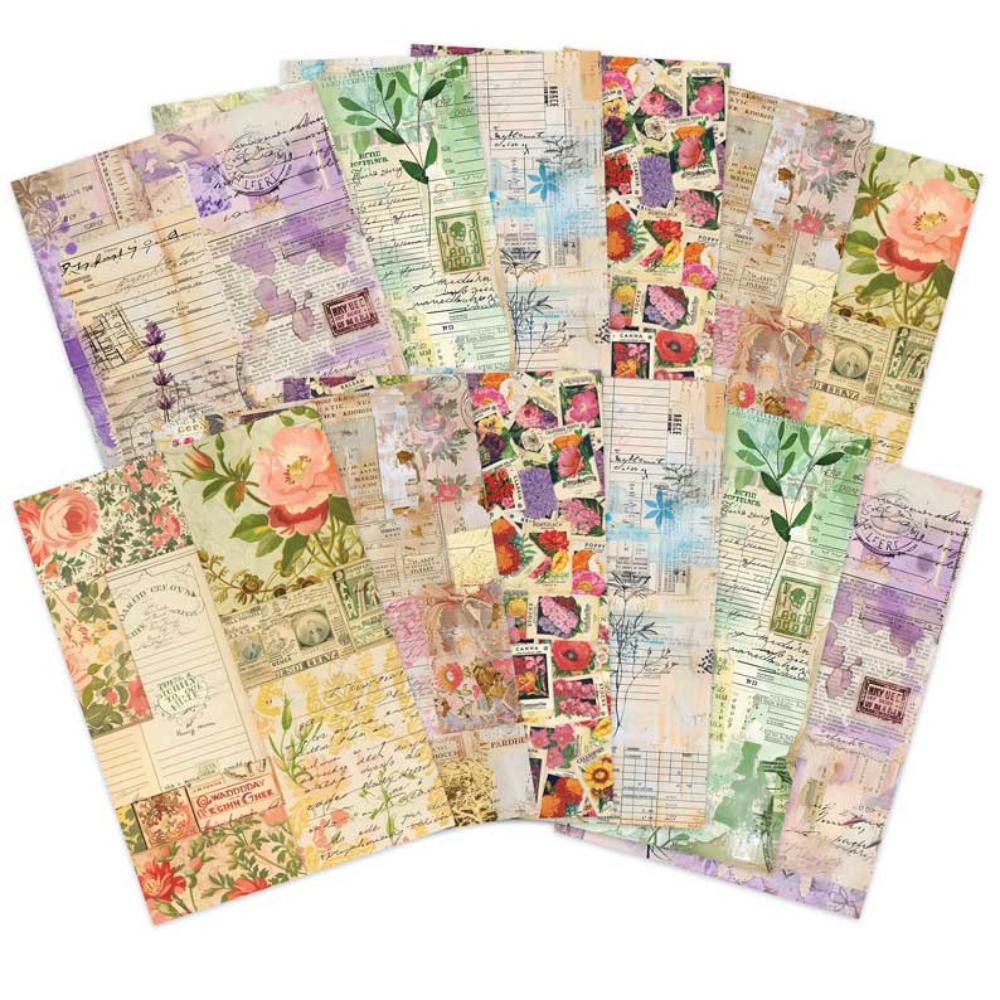 Botanical Scrapbook A4 Designer Cardstock Pack