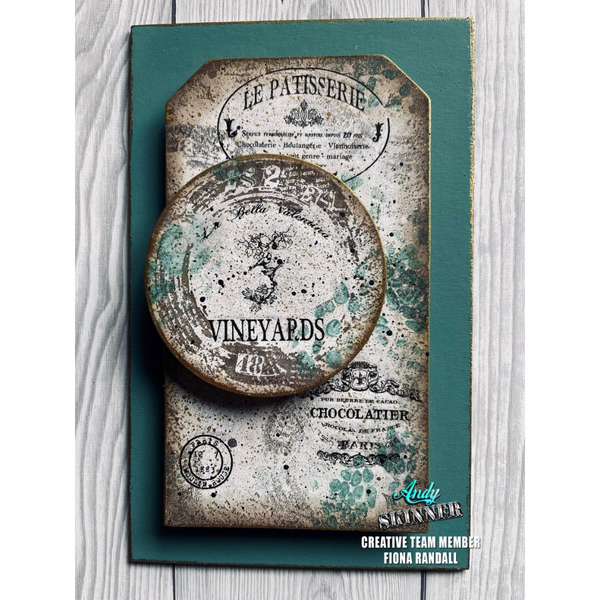 Coffee Print 3x3 Rubber Stamp | Andy Skinner
