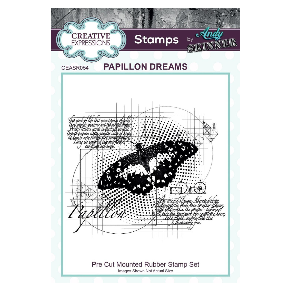 Papillon Dreams Rubber Stamp | Andy Skinner