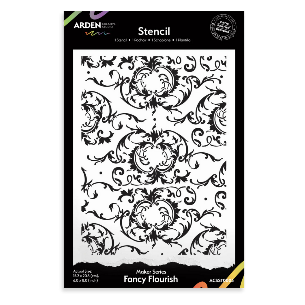Fancy Flourish 6x8 Stencil | Makers Series