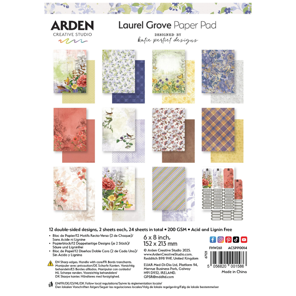 Laurel Grove 6x8 Paper Pad | Katie Pertiet