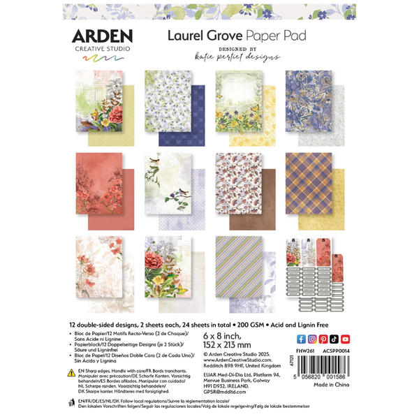 Laurel Grove 6x8 Paper Pad | Katie Pertiet