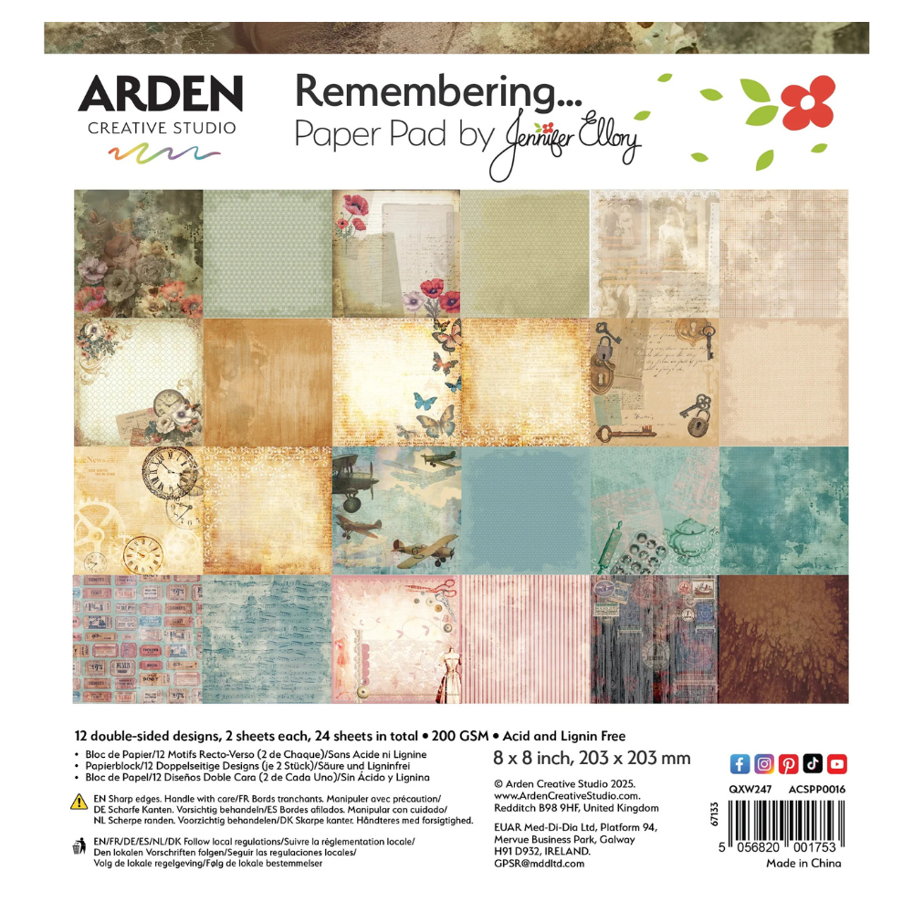 Remembering 8x8 Paper Pad | Jennifer Ellory