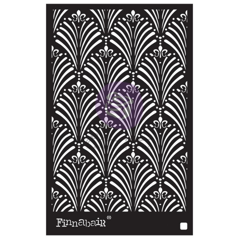 Art Deco Wall 6x9 Elementals Stencil | Finnabair