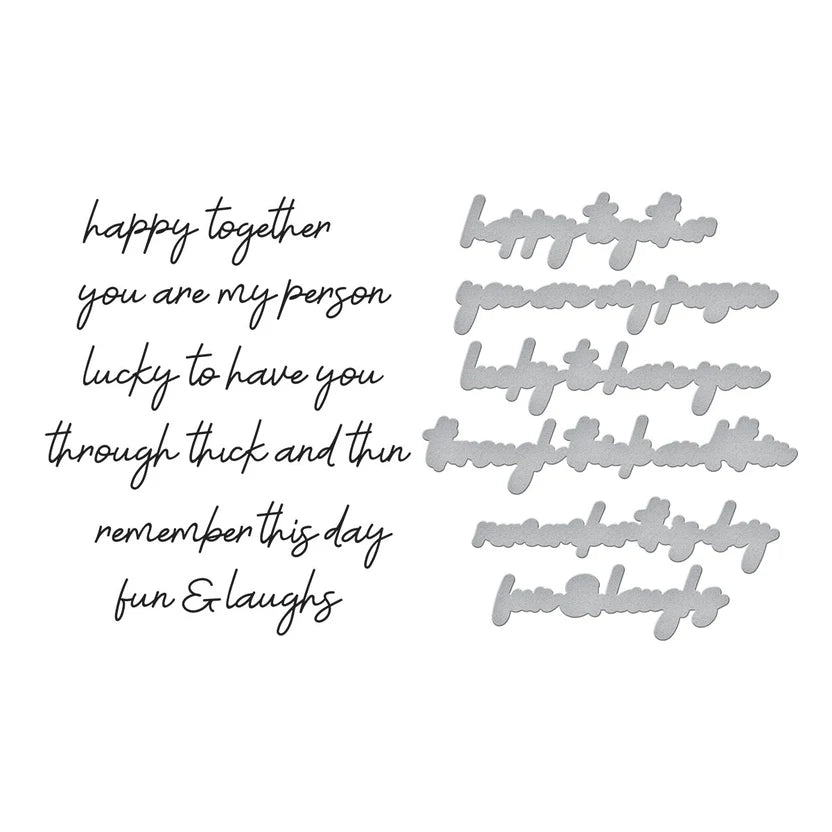 Friends Sentiments Press Plate & Die Set | Storytelling Collection