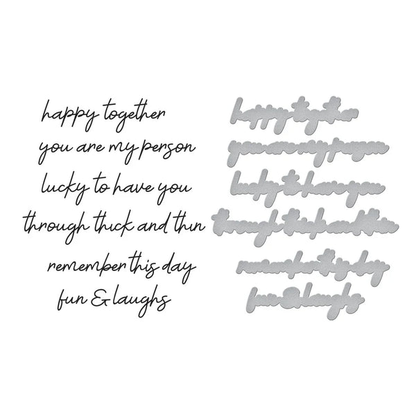 Friends Sentiments Press Plate & Die Set | Storytelling Collection