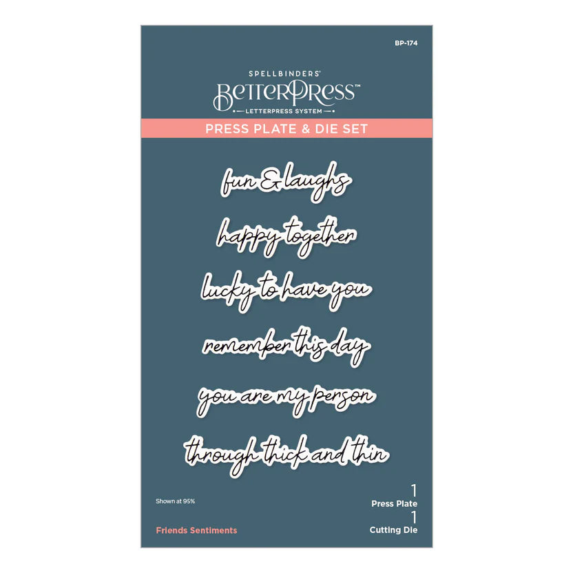 Friends Sentiments Press Plate & Die Set | Storytelling Collection