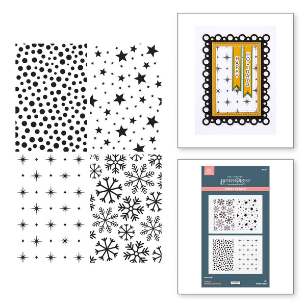 Holiday Background Panels Press Plates | Lisa Horton
