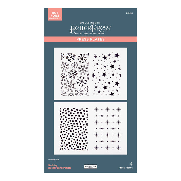 Holiday Background Panels Press Plates | Lisa Horton