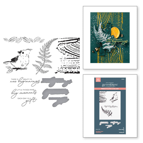 Woodland Tales Impressions Press Plate + Die Set {clearance}