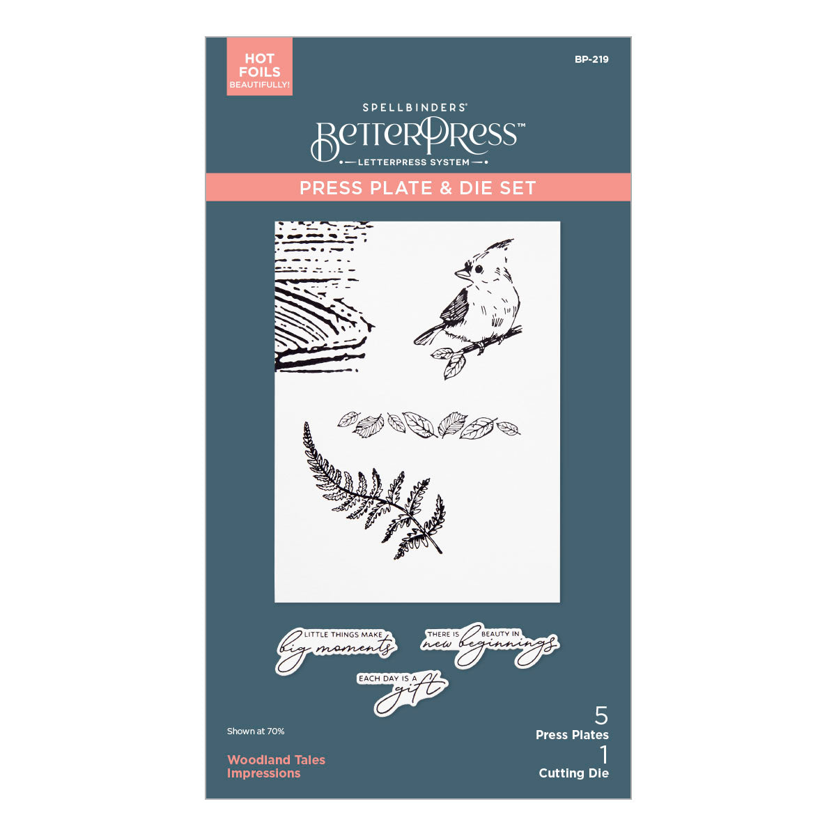 Woodland Tales Impressions Press Plate + Die Set {clearance}