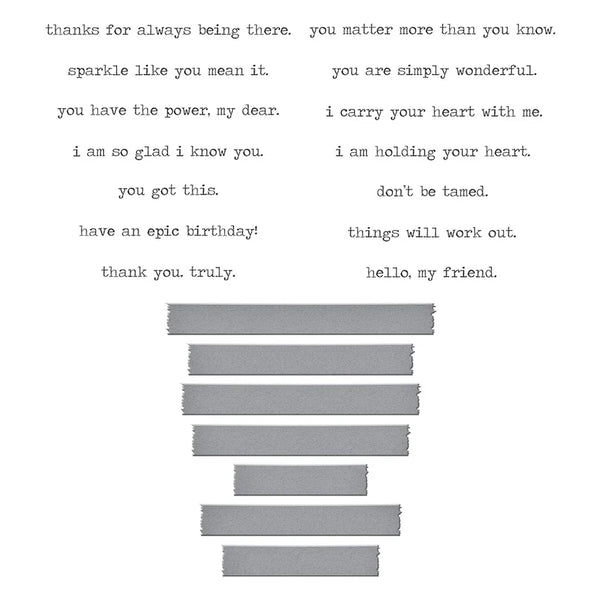 Holding Your Heart Sentiments Betterpress Plates + Die Set | Dina Wakley