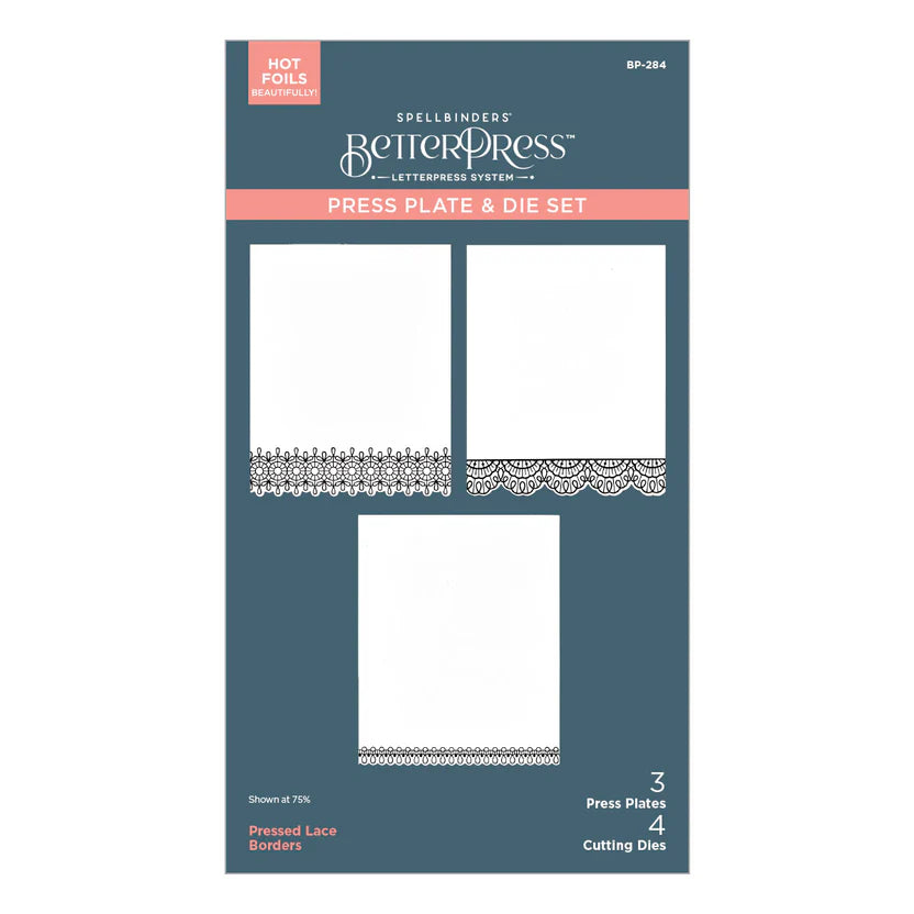 Pressed Lace Borders Press Plate + Die Set | Vivid Expressions