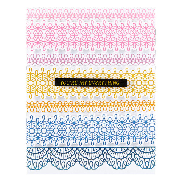 Pressed Lace Borders Press Plate + Die Set | Vivid Expressions