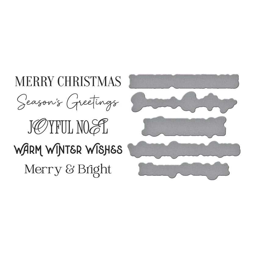 Merry Messages Plate & Die Set | Wonderland Collection