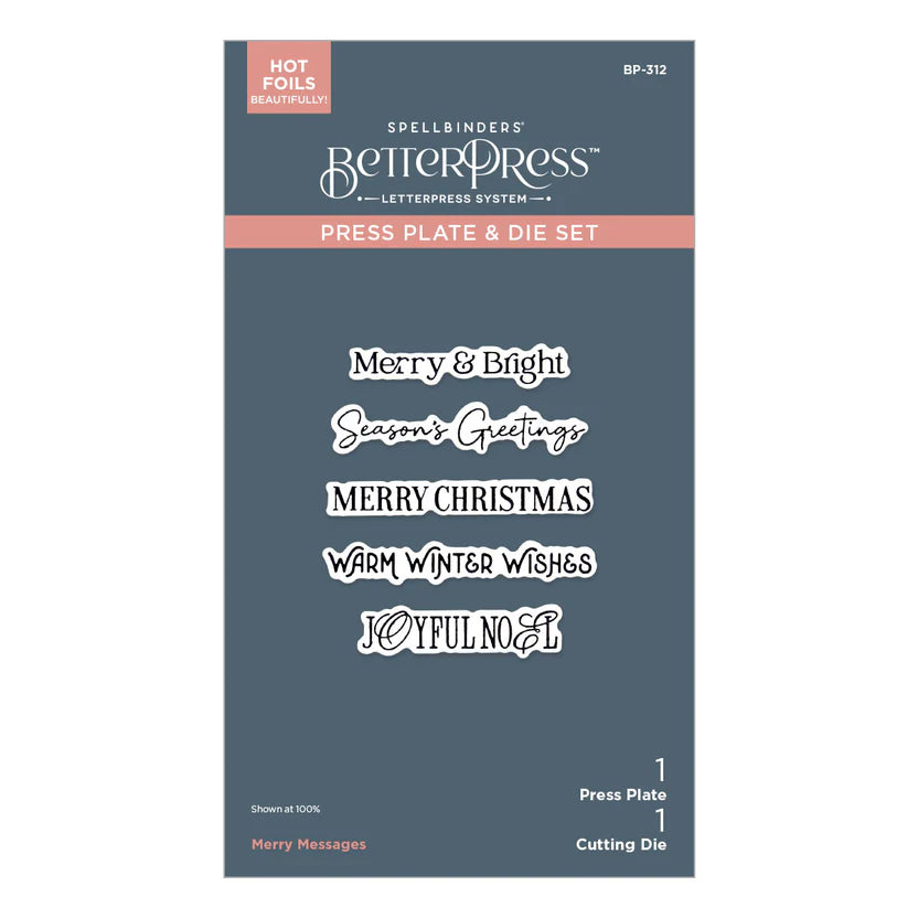 Merry Messages Plate & Die Set | Wonderland Collection