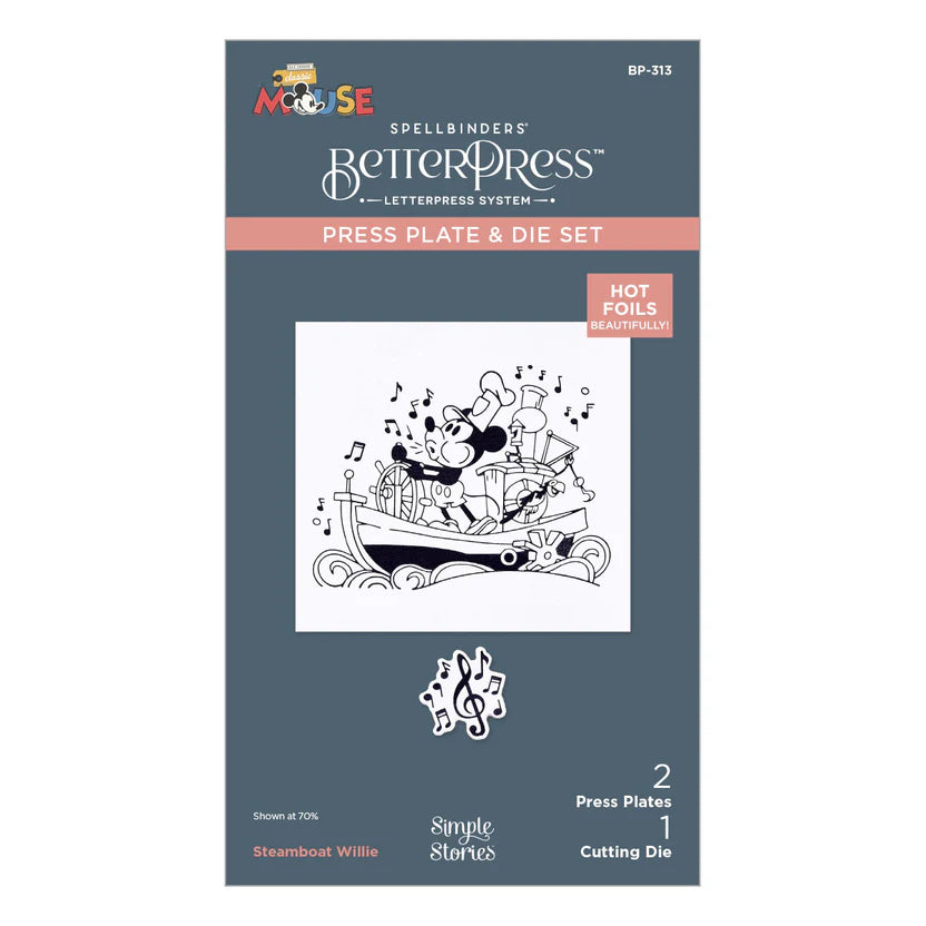 Steamboat Willie Press Plate + Die Set | Classic Mouse